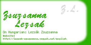 zsuzsanna lezsak business card